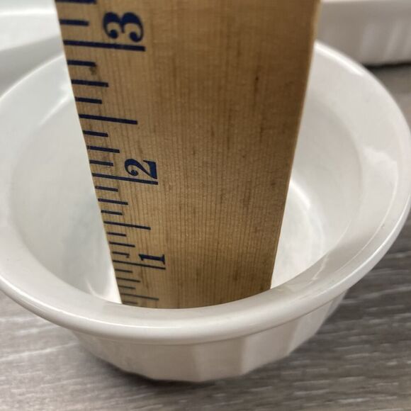 Corning Ware Oval Individual White Casserole Dish No Lids - Set of 3 - Picture 3 of 11